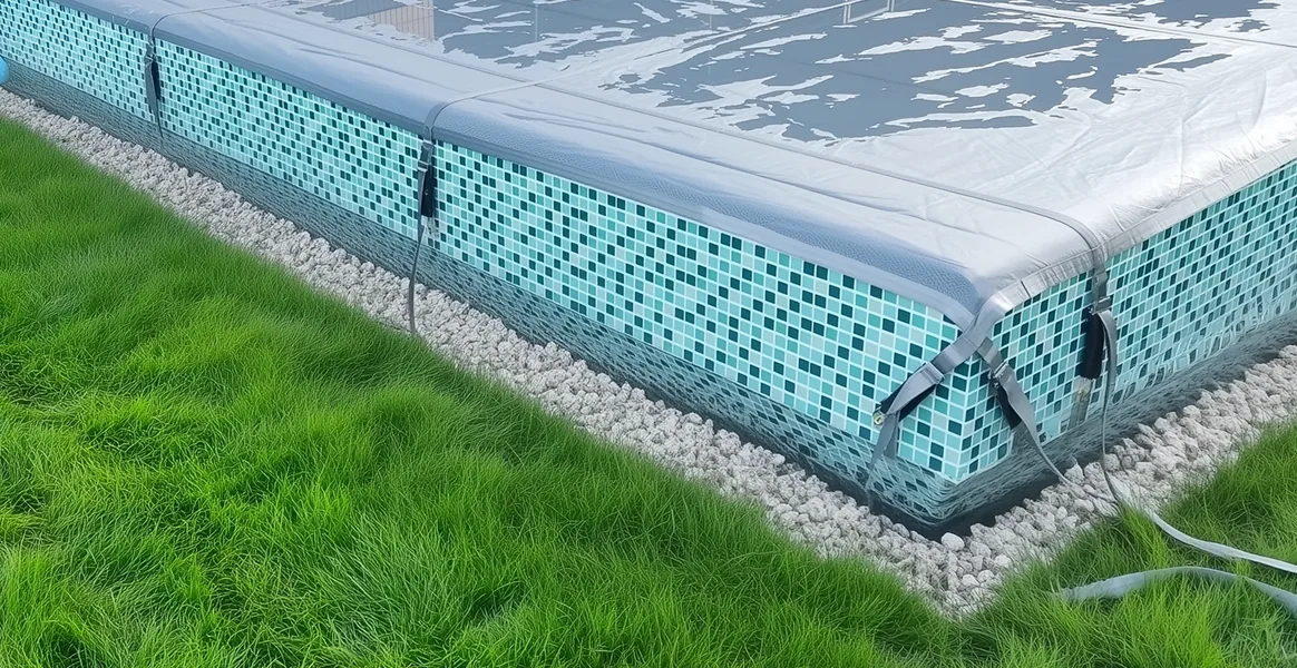 Покрывало для бассейна под снегом — защита зимой в Магадане и область